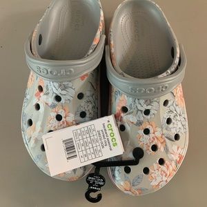 floral crocs